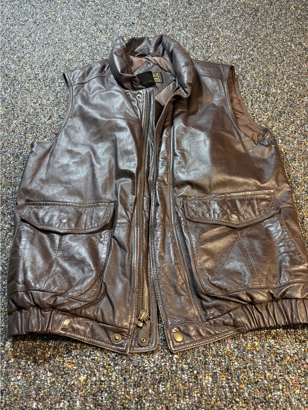 Vintage Eddie Bauer Quilted Brown Bomber Jacket
